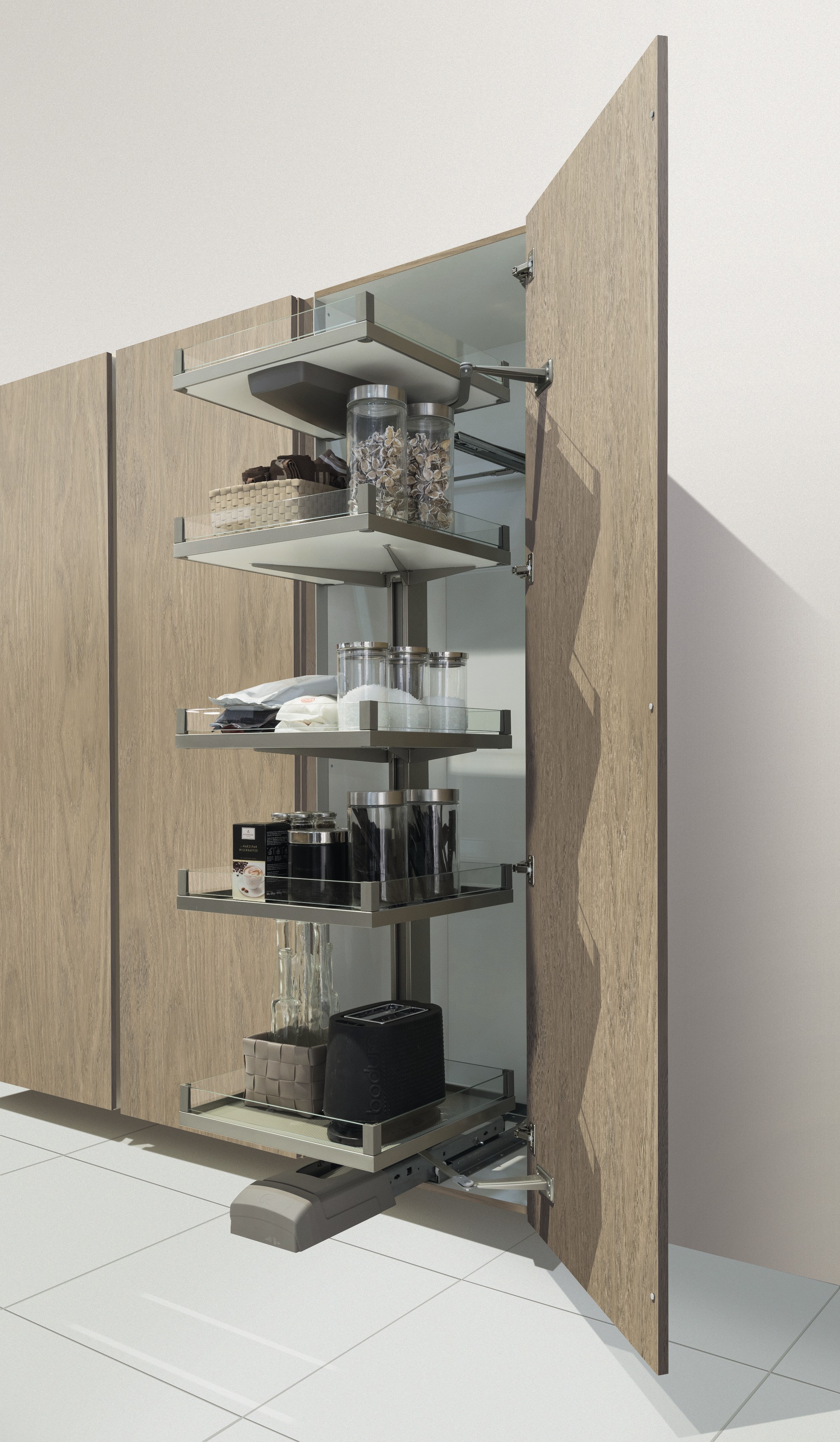 Larder Unit Tower Shelves 600mm Width