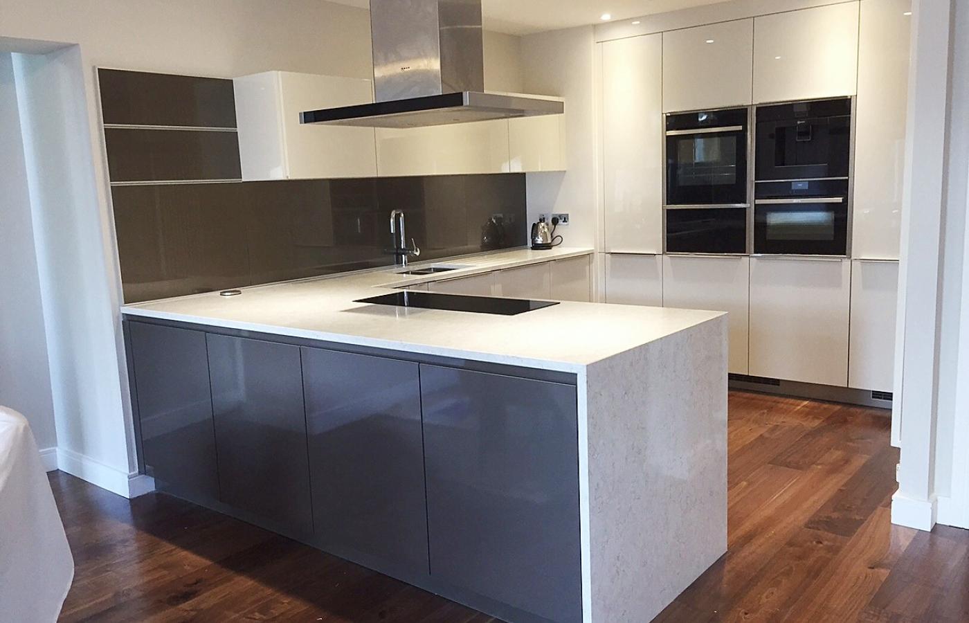 Crystal & Silver Brown G shaped  Kitchen
