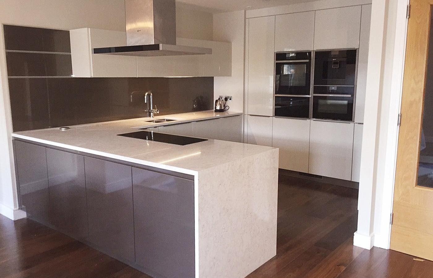 Crystal & Silver Brown G shaped  Kitchen