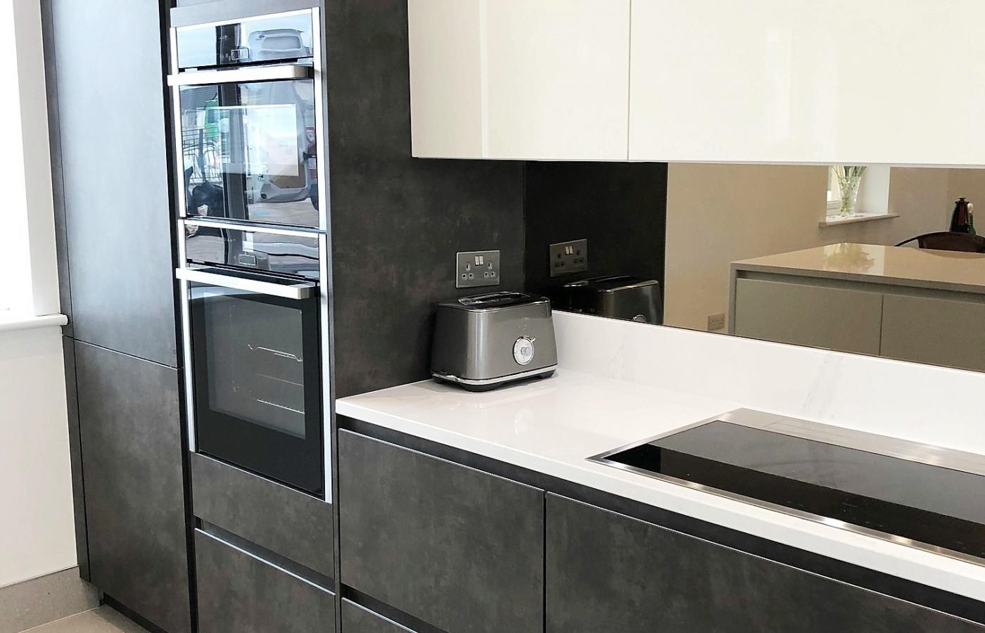 Concrete coloured Kitchen doors 