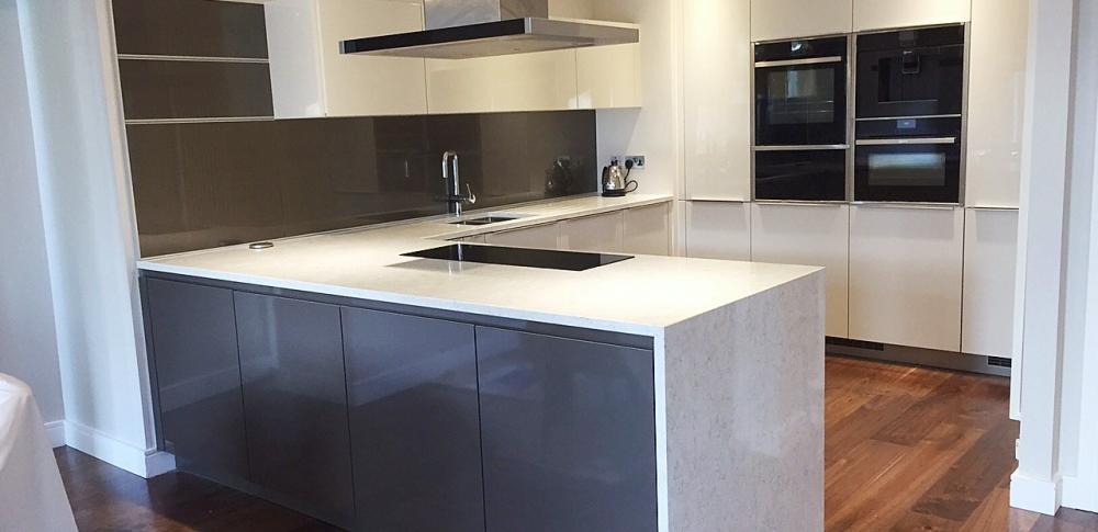 Crystal & Silver Brown G shaped  Kitchen